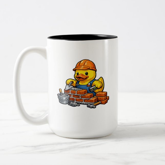 Tasse 2 Couleurs Canard en caoutchouc maçon (Gauche)