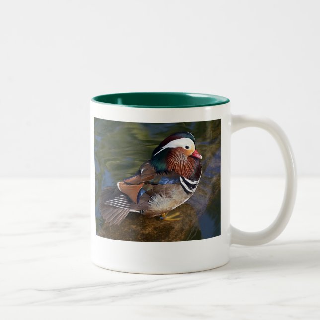 Tasse 2 Couleurs canard mandarin en deux tonalités en céramique (Droit)