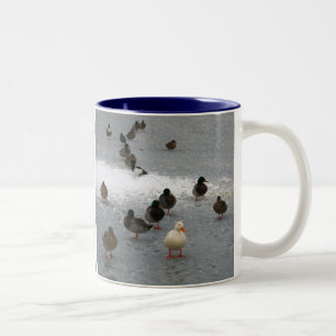Tasse 2 Couleurs Canards sur la glace