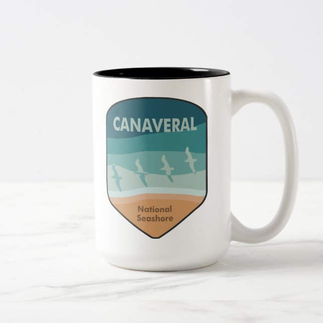 Tasse 2 Couleurs Canaveral National Seashore Florida Seaguls (Droit)