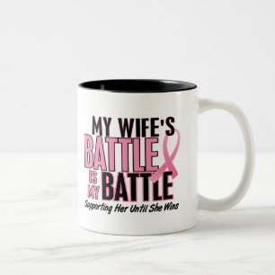 Tasse 2 Couleurs Cancer du sein ma BATAILLE TROP 1 épouse