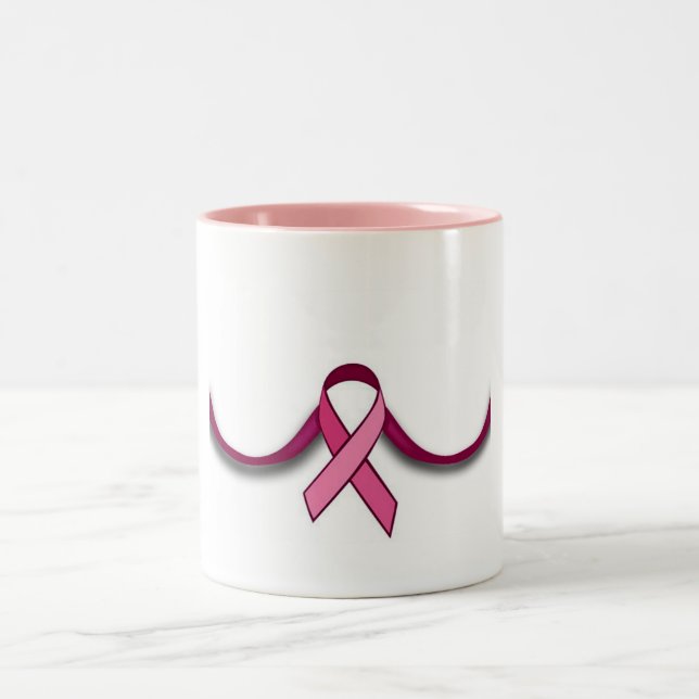 Tasse 2 Couleurs Cancer du sein rose de ruban (Centre)