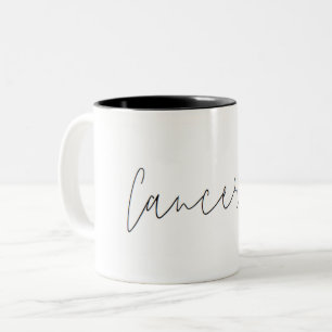 Tasse 2 Couleurs Cancer Zodiac minimaliste Musique