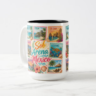 Tasse 2 Couleurs Cancun Soleil Sable Mexique Plages Tropicales Beau