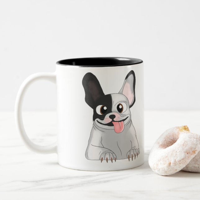Tasse 2 Couleurs Caneca buldogue (Avec donut)