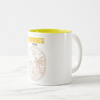 Tasse 2 Couleurs Caneca Café Chegada do Verão 11 oz Cerâmica W-PT