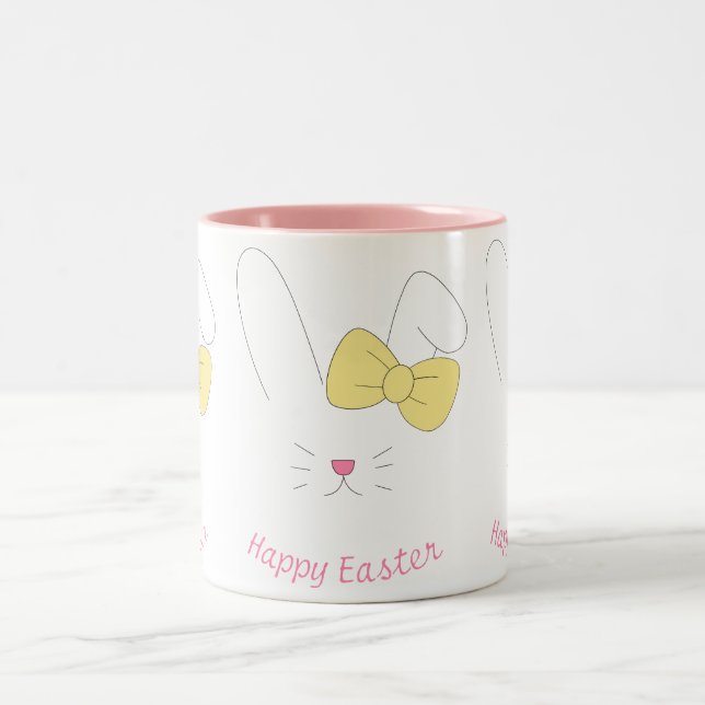 Tasse 2 Couleurs Caneca de café Happy Easter (Centre)