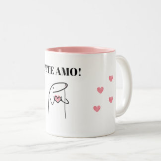 Tasse 2 Couleurs Caneca Flork EU TE AMO