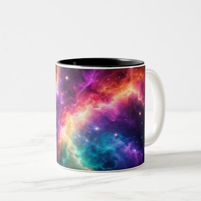 Tasse 2 Couleurs Caneca (Mug) Festa das Nebulosas (Devant droit)