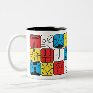 Tasse 2 Couleurs Caneca Tzolkin Kin 20 Selos