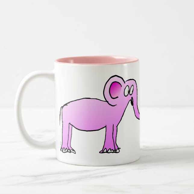 Tasse 2 Couleurs Canette de l'Éléphant Rose (Gauche)