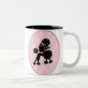 Tasse 2 Couleurs caniche noir