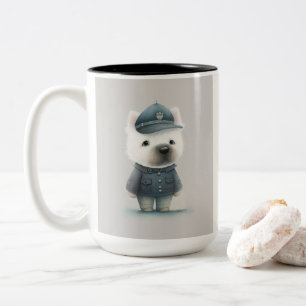 Tasse 2 Couleurs Caniche...officier à quatre pattes en première lig