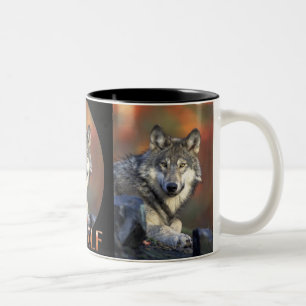 Tasse 2 Couleurs Canis Lupis de loup gris de loups