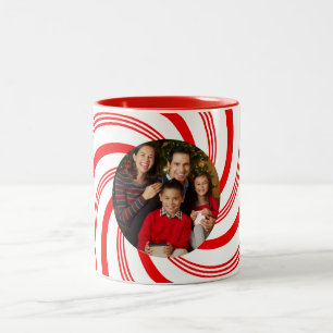 Tasse 2 Couleurs Canne à sucre rouge et blanc en torsade