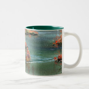 Tasse 2 Couleurs CANOË TRANQUILLE par SHARON SHARPE