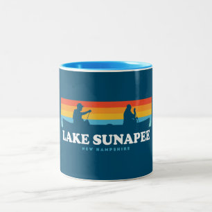 Tasse 2 Couleurs Canot du lac Sunapee New Hampshire