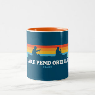 Tasse 2 Couleurs Canot Lake Pend Oreille Idaho