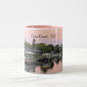 Tasse 2 Couleurs Cape Coral, canal de Floride,