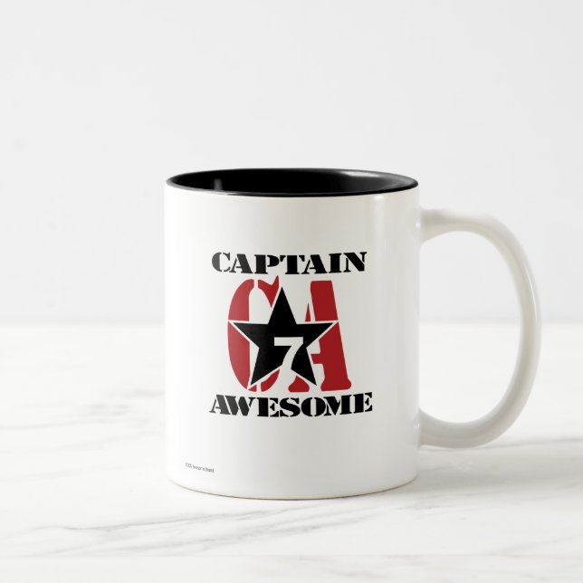 Tasse 2 Couleurs Capitaine Awesome (Droit)