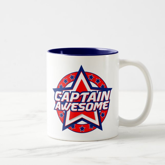 Tasse 2 Couleurs Capitaine Awesome (Droit)