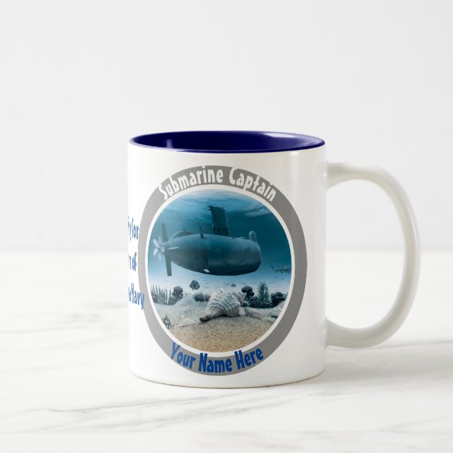 Tasse 2 Couleurs Capitaine sous-marine (Droit)