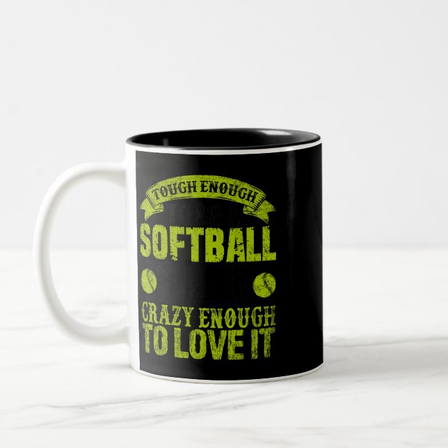Tasse 2 Couleurs Capteur de devis de softball papa Pitcher Père Spo (Gauche)