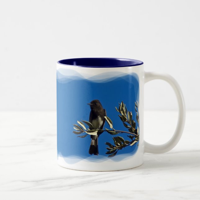 Tasse 2 Couleurs Capteur de vol sur blanc (Droit)