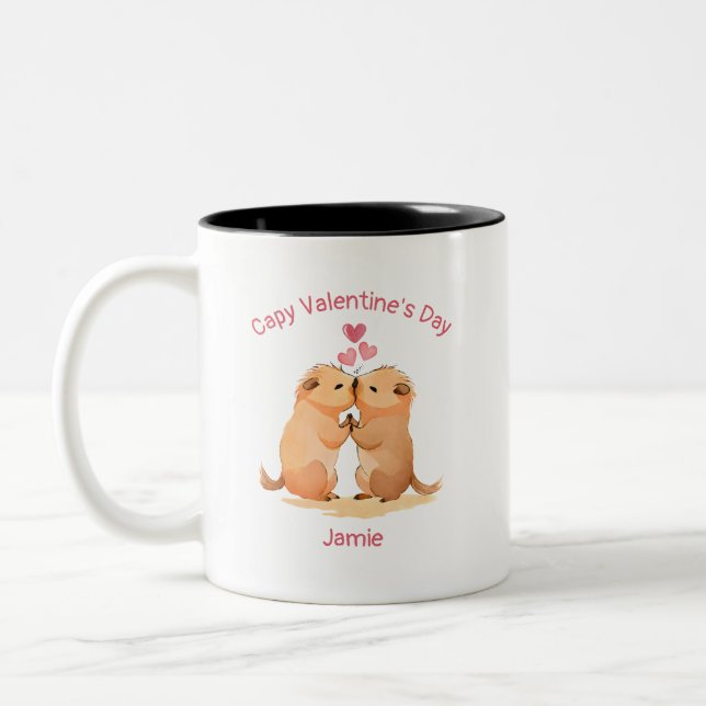 Tasse 2 Couleurs Capy Valentine's Day Capybara (Gauche)