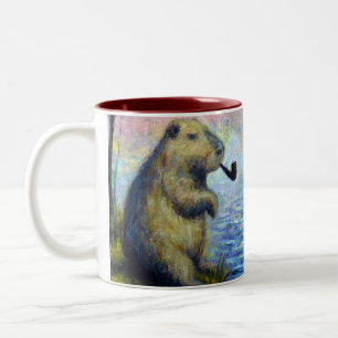 Tasse 2 Couleurs Capybara fumer un tuyau