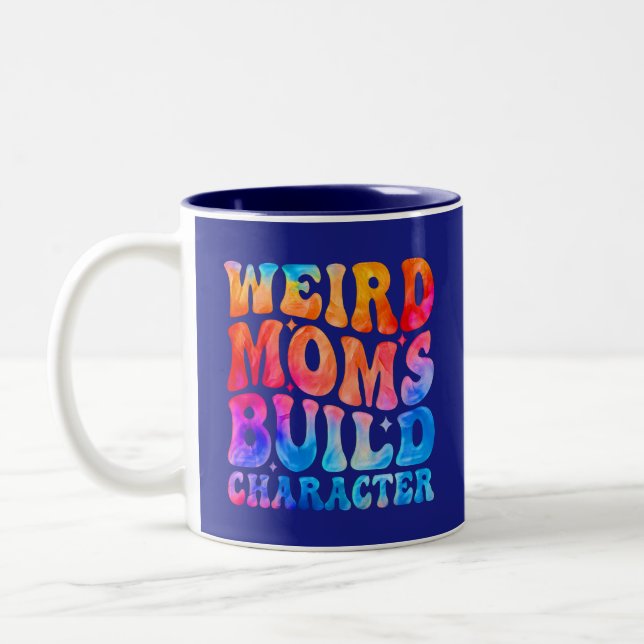 Tasse 2 Couleurs Caractère de construction des mamans étranges (Gauche)