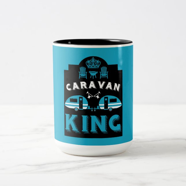 Tasse 2 Couleurs Caravan King Cadeaux Pour Campeurs (Centre)