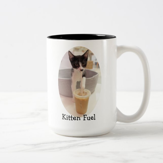 Tasse 2 Couleurs Carburant de chaton (Droit)