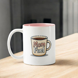 Tasse 2 Couleurs Carburant de Maman | Maman amateur de café drôle