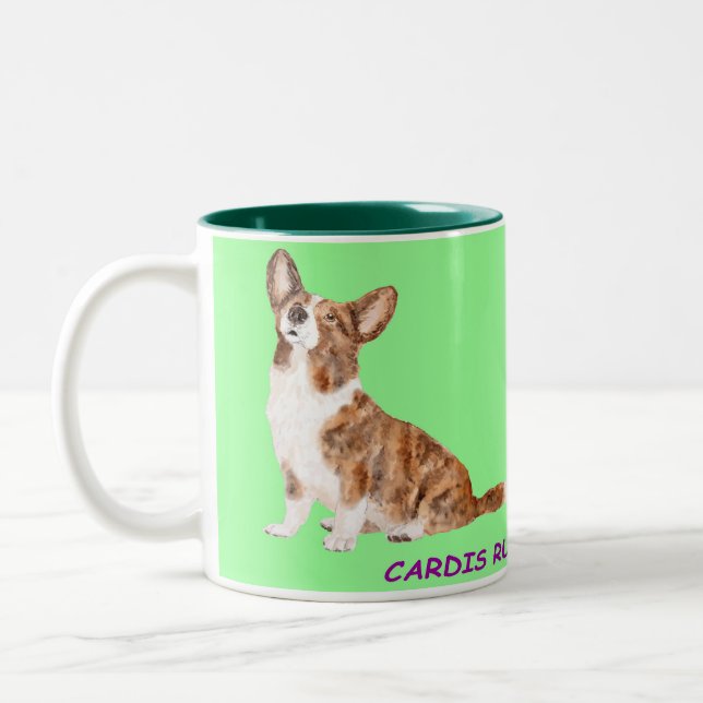 Tasse 2 Couleurs Cardigan corgi  (Gauche)