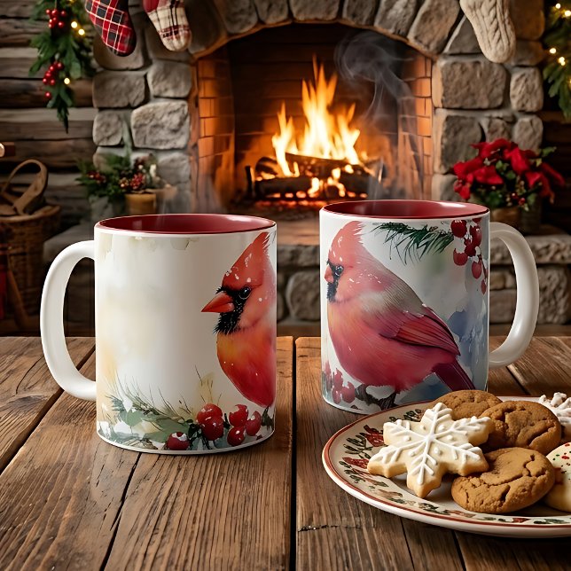 Tasse 2 Couleurs Cardinal de Noël  (Créateur téléchargé)