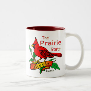 Tasse 2 Couleurs Cardinal d'état de prairie de l'Illinois