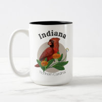 Cardinaux du Nord de l'Indiana avec des Plantes au
