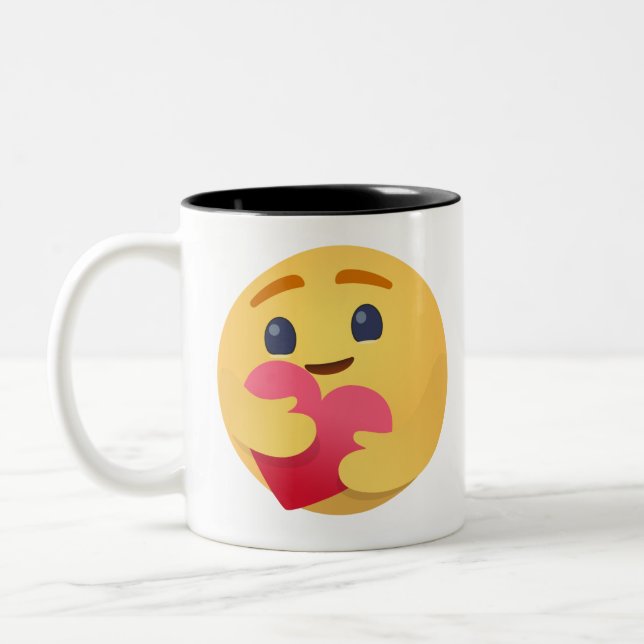 Tasse 2 Couleurs Care Emojis Facebook (Gauche)