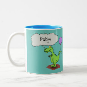 Tasse 2 Couleurs Caricature de dragon dragon drôle et vert respiran