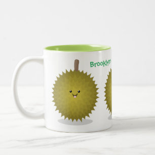 Tasse 2 Couleurs Caricature de durian joyeux