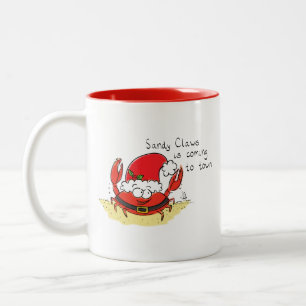 Tasse 2 Couleurs Caricature de Noël de Noël de Noël amusant Pèr