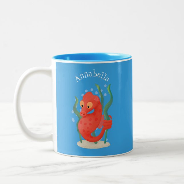 Tasse 2 Couleurs Caricature d'hippocampe pygmée (Gauche)