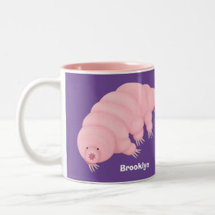 Tasse 2 Couleurs Caricature d'ours d'eau tardigrade rose mignon