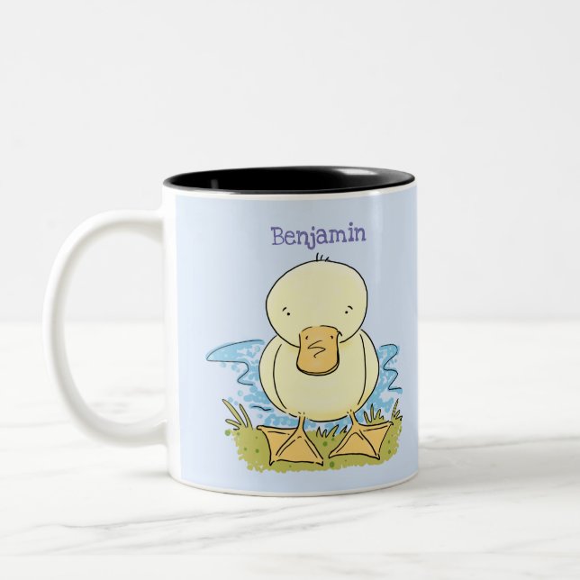 Tasse 2 Couleurs Caricature jaune mignon pour canard bébé (Gauche)