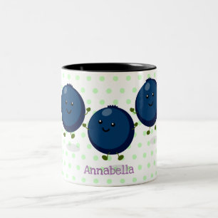 Tasse 2 Couleurs Caricature mignonne de bleuets violets