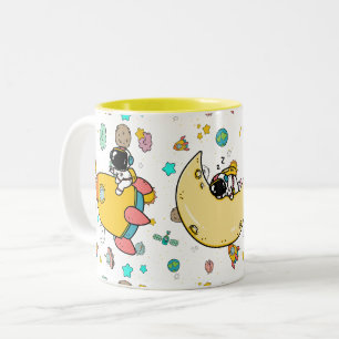 Tasse 2 Couleurs Caricature spatiale astronaute
