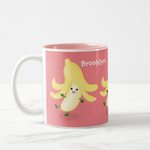 Tasse 2 Couleurs Caricature sur la banane de Cute kawaii
