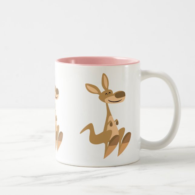 Tasse 2 Couleurs Caricature sympa Kangaroo (Droit)