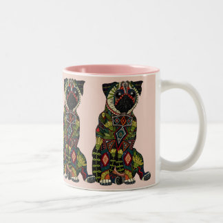 Tasse 2 Couleurs carlin amour rose